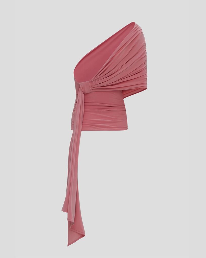 Blouse avec drapé diagonal