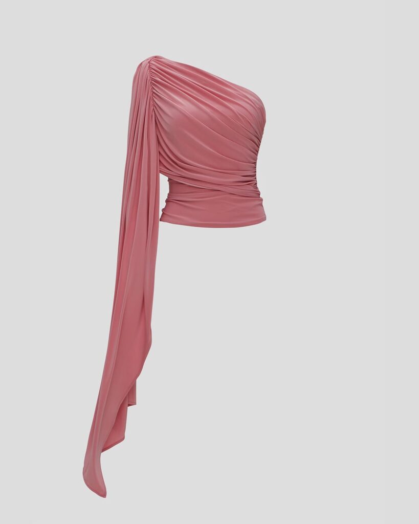 Blouse avec drapé diagonal