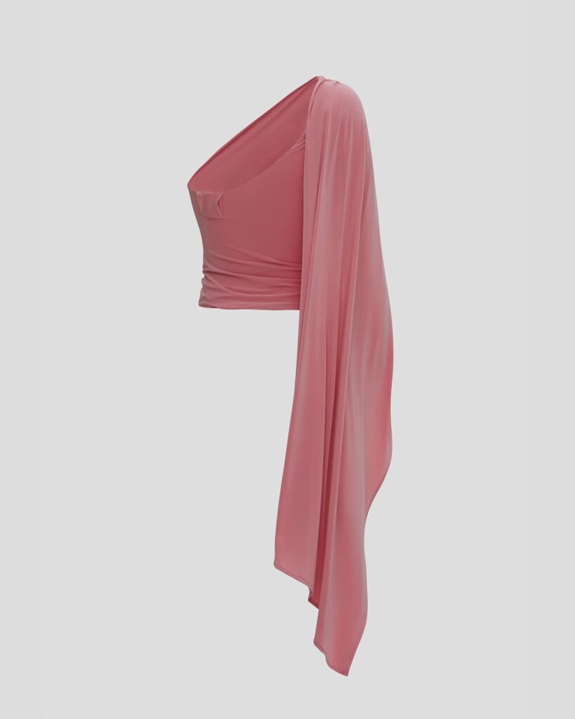 Blouse avec drapé diagonal