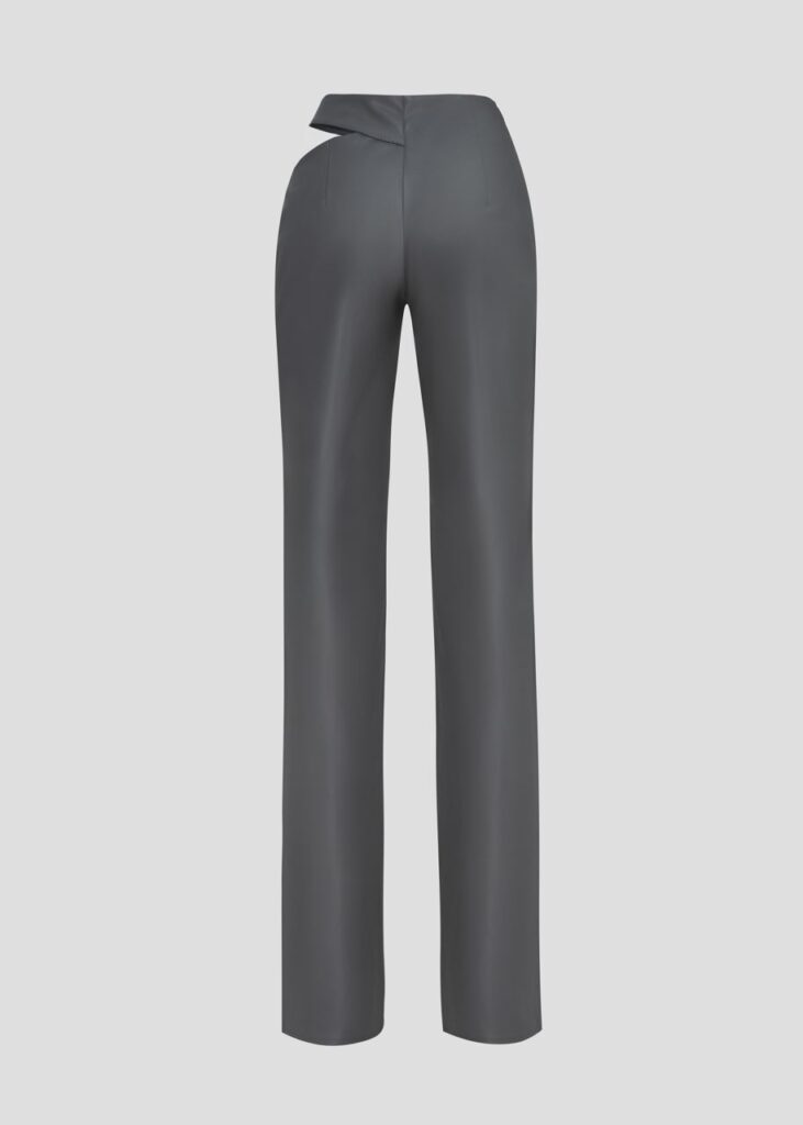 Grey trousers with a thigh slit (SKU 740/1.1)