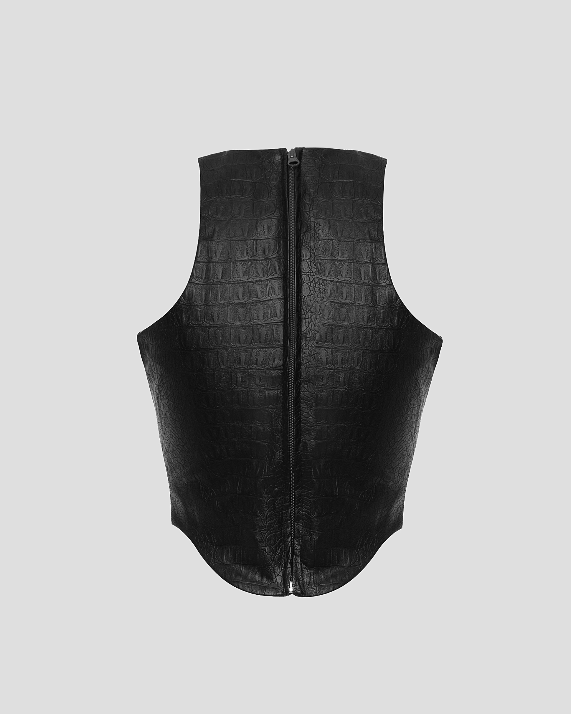 Crop Top Texturé Noir
