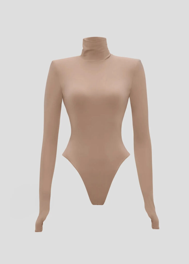 Beige long-sleeved bodysuit (SKU 747/3)
