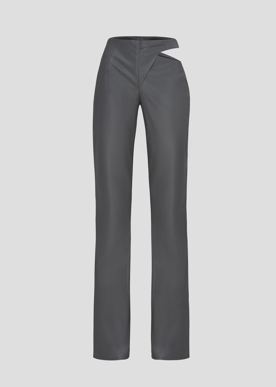 Grey trousers with a thigh slit (SKU 740/1.1)