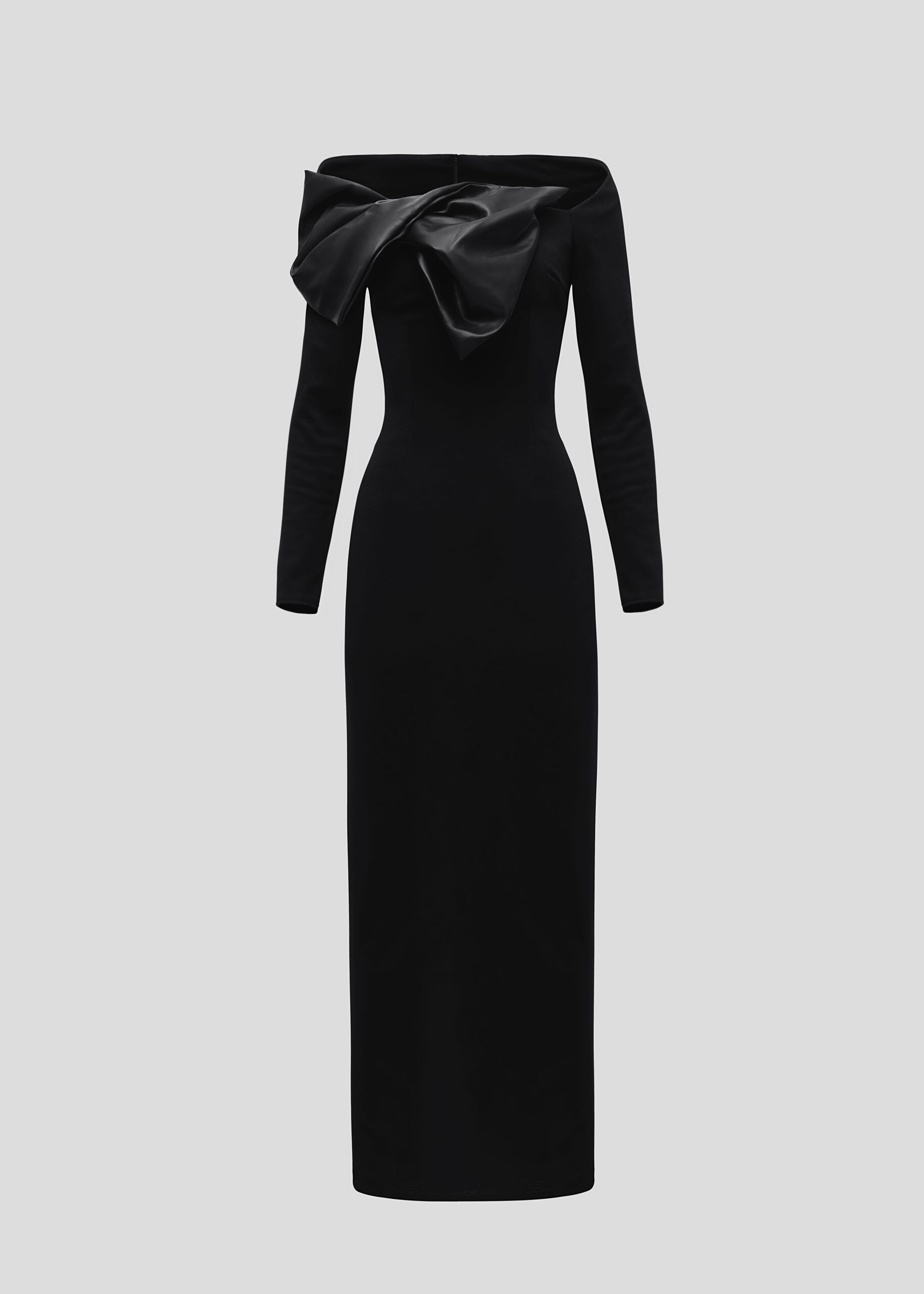 Black maxi dress with bow (SKU 756/1)