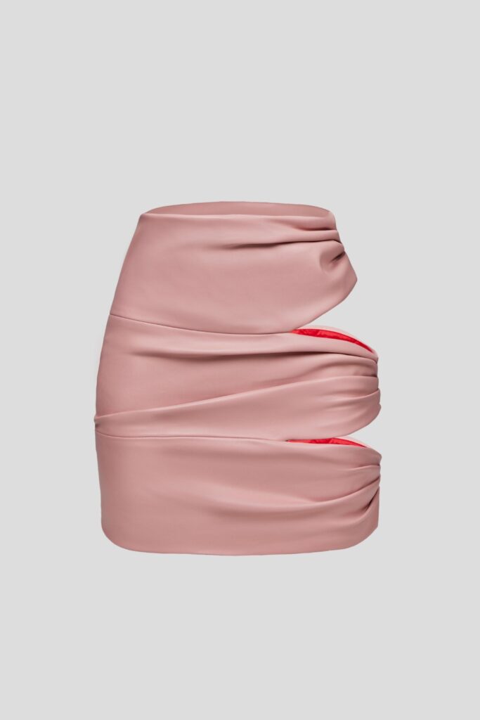 Drapped pink mini skirt (SKU 735/6)