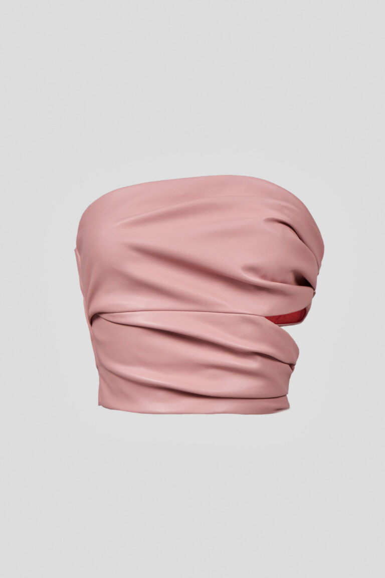 Top drappeggiato rosa
