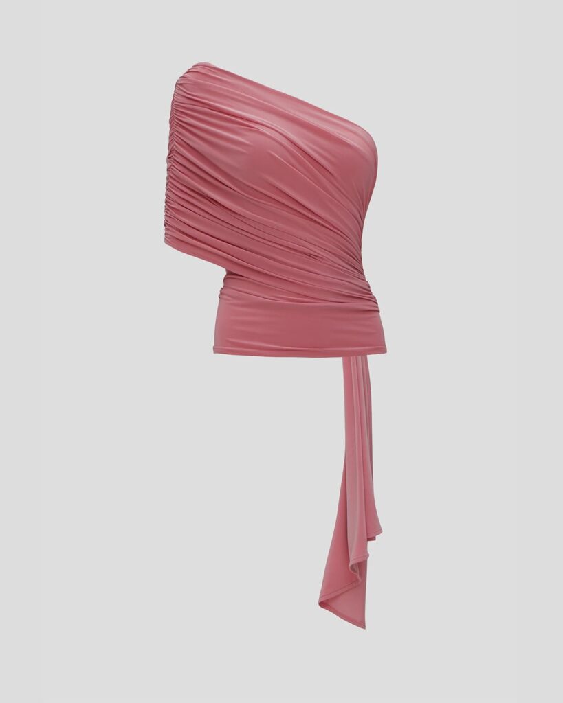 Blouse avec drapé diagonal