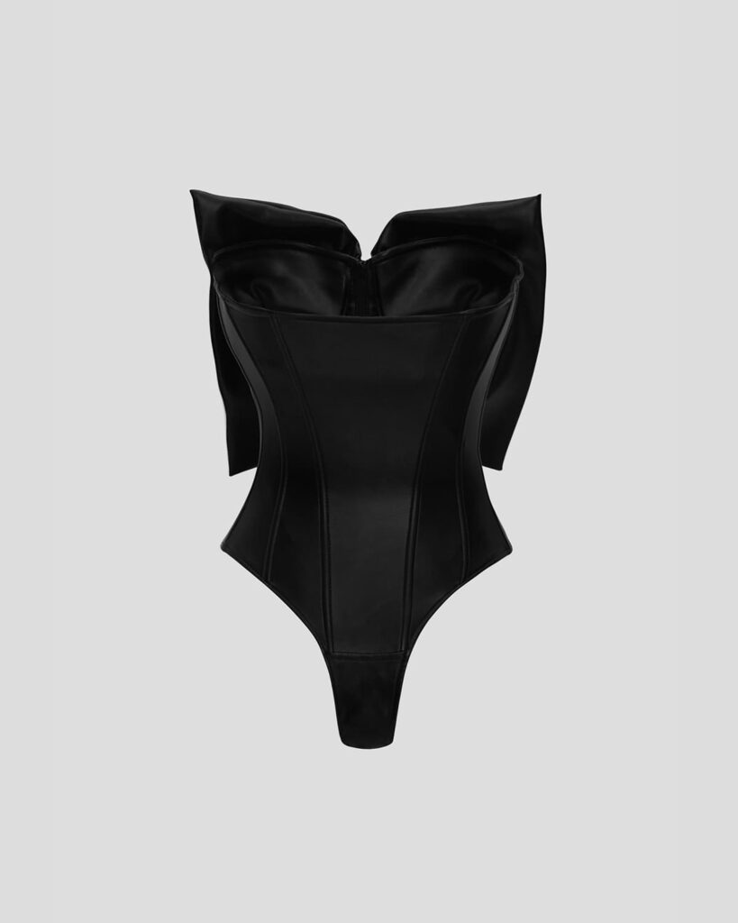 Korsett-Bodysuit mit einer Schleife