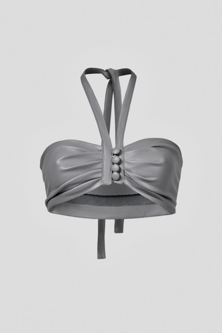 Haut gris à boutons