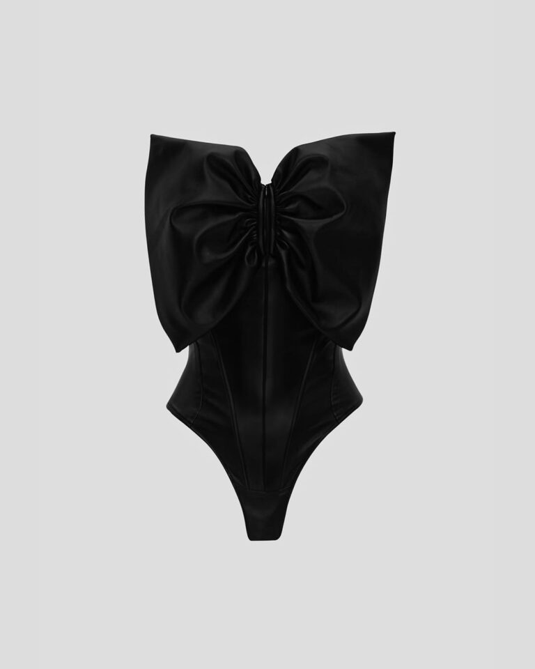 Korsett-Bodysuit mit einer Schleife