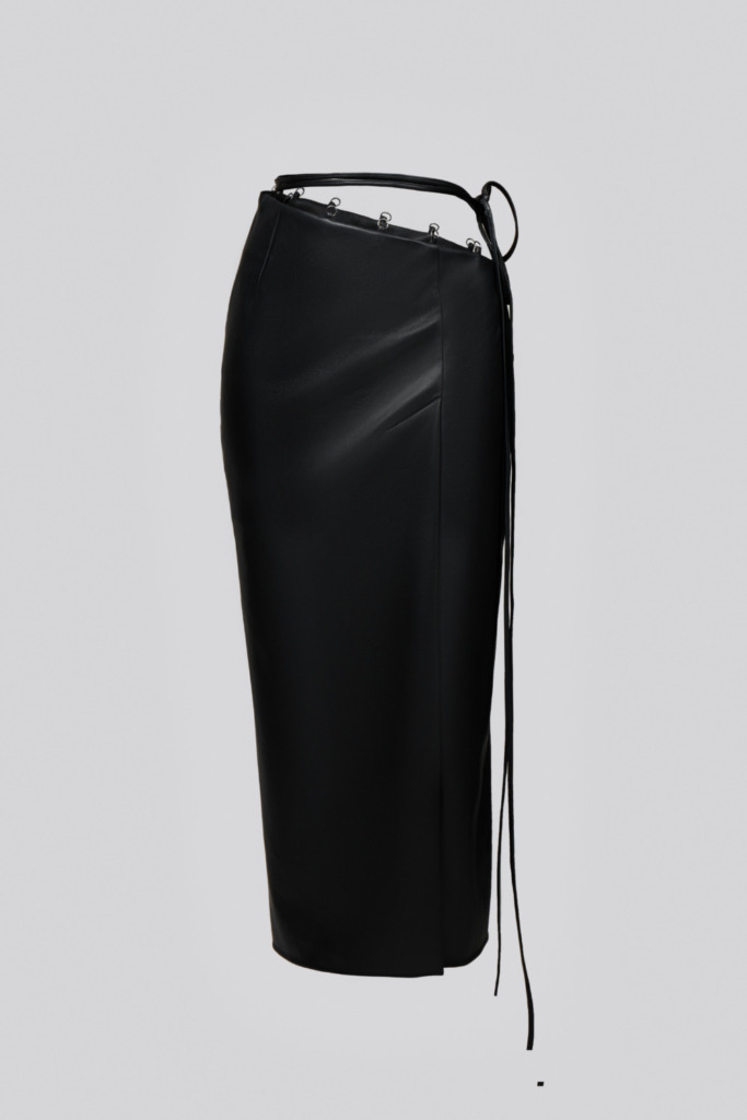 Black skirt with ties