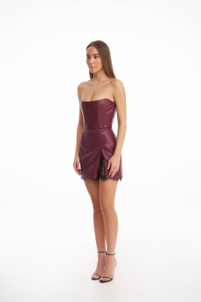 Corset mini cloth burgundy with heather