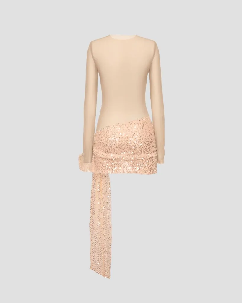Mini Dress with Skirt and Shiny Bow (SKU 773/3)