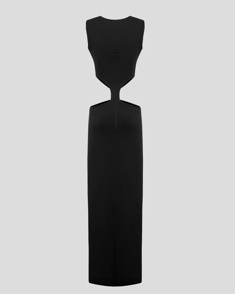 Black Dress with Waist Cut-Outs (SKU 774/1)