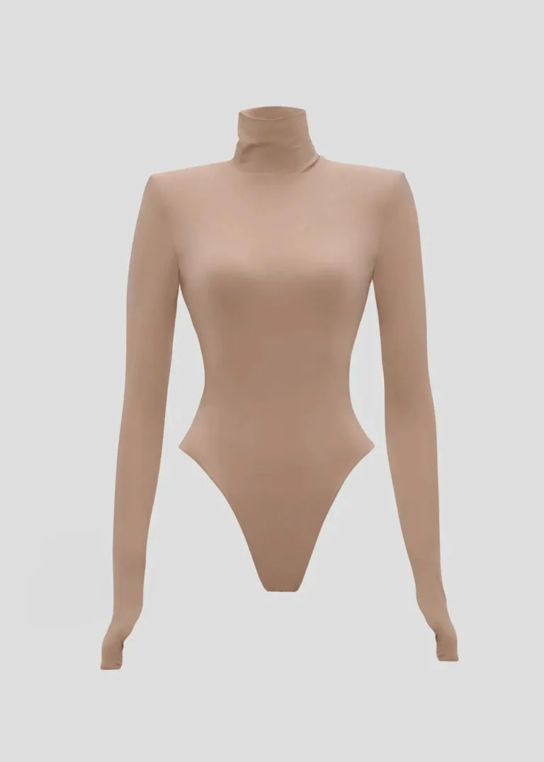 Beige long-sleeved bodysuit (SKU 747/3)