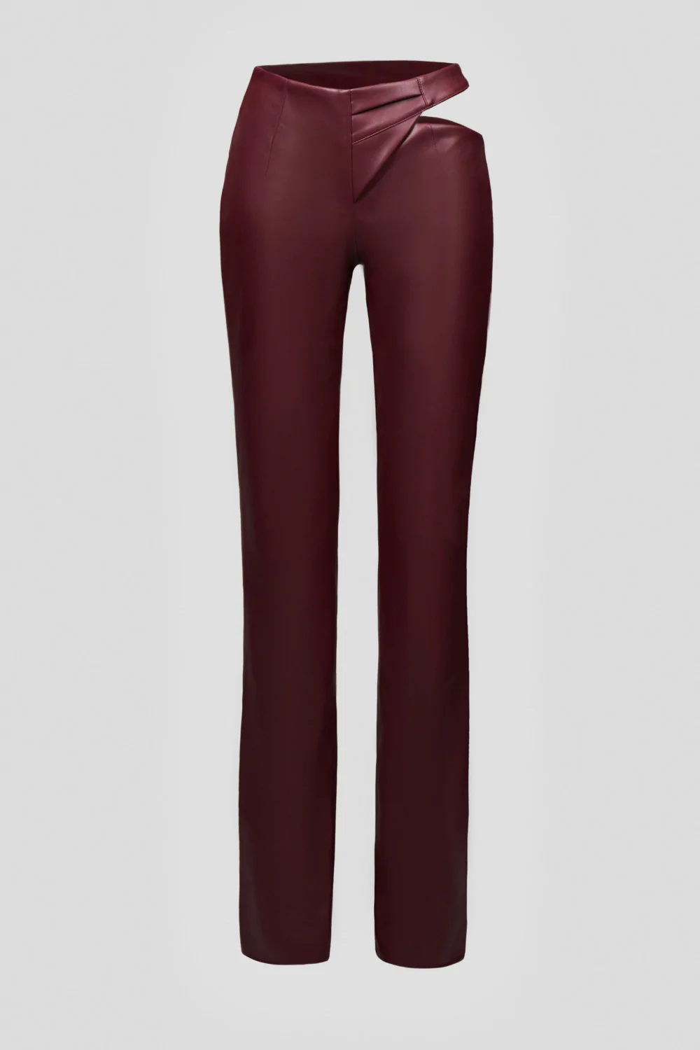 Burgundy trousers with a thigh slit (SKU 740/13)