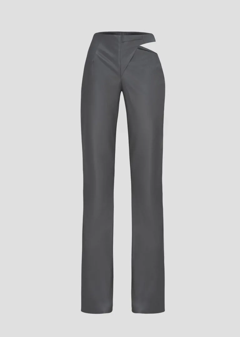 Grey trousers with a thigh slit (SKU 740/1.1)