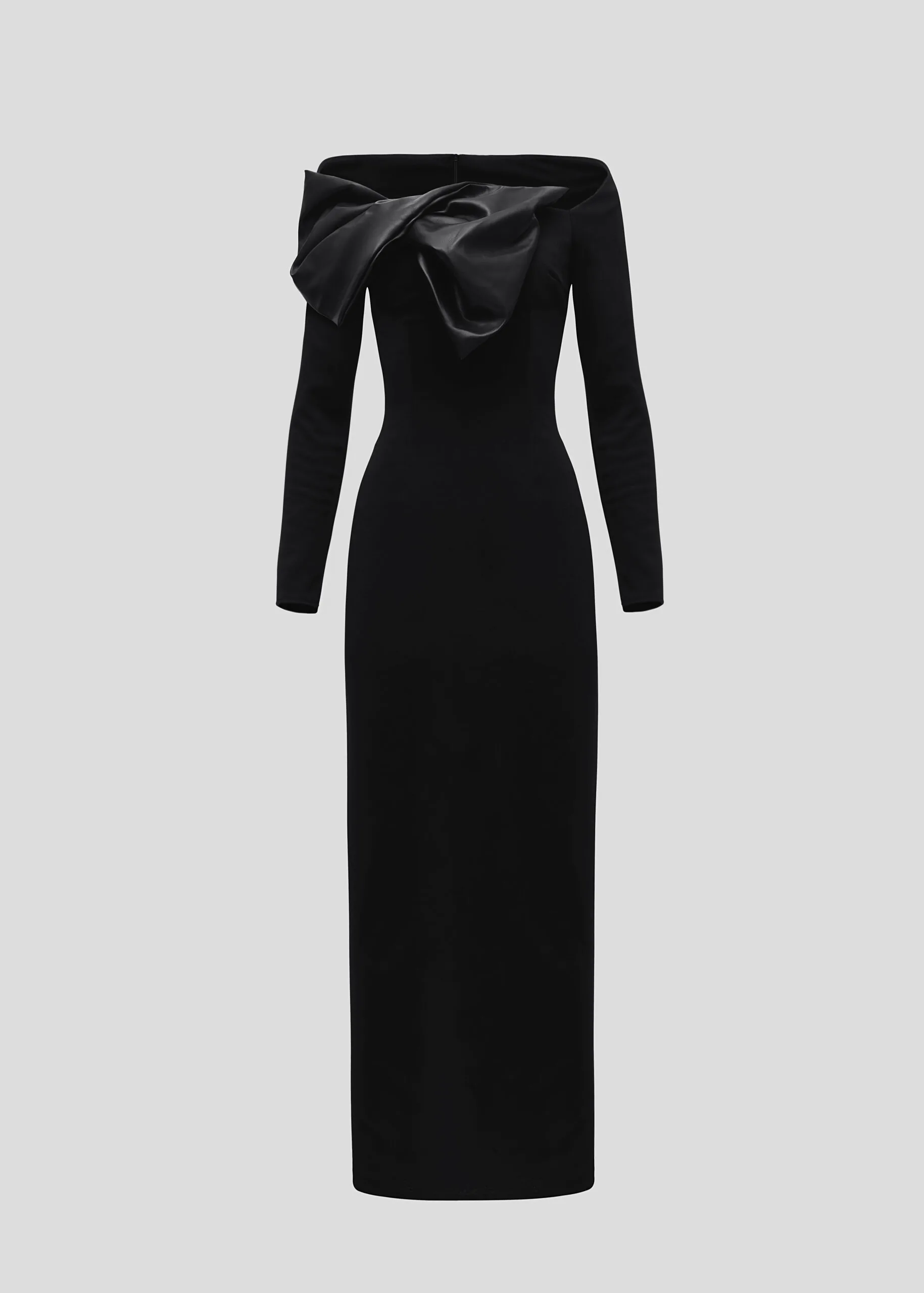Black maxi dress with bow (SKU 756/1)
