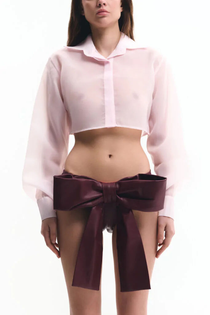 Bordeaux Mini Shorts with Bow (SKU 780/13)